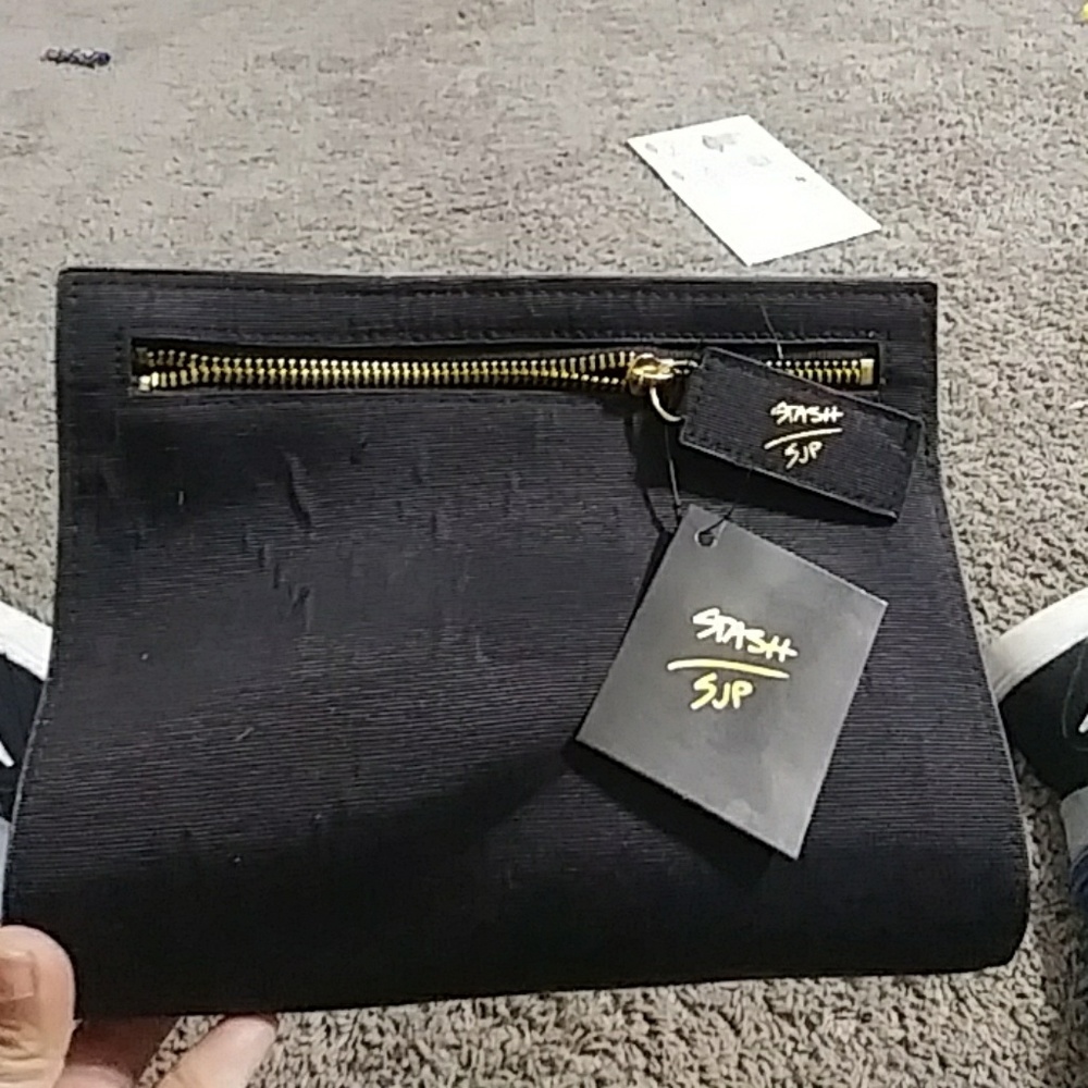 Stash by Sarah Jessica Parker black clutch